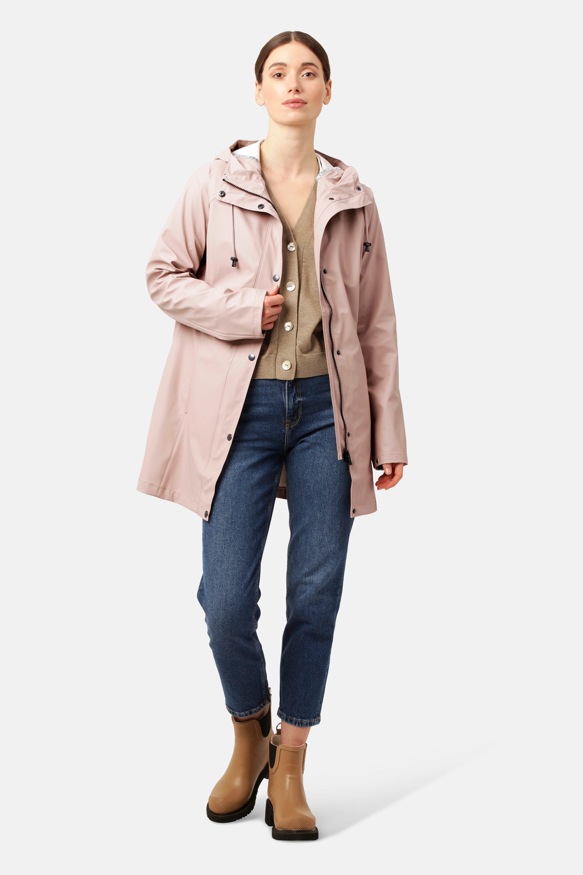 Ilse Jacobsen Hornbæk Rain Regenmantel Raincoat 378 Adobe Rose